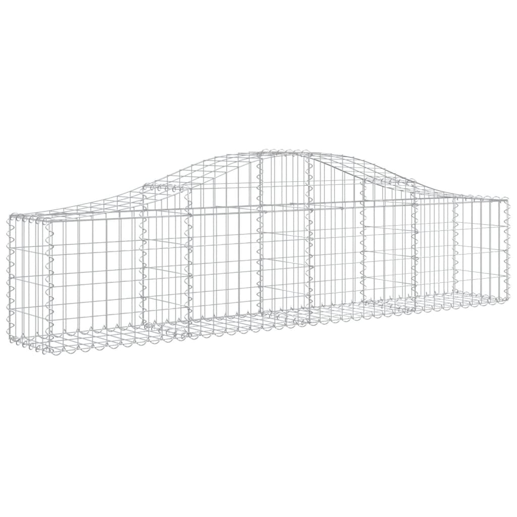 VidaXL Schans baskets 11 st vaulted 200x30x40 60 cm galvanized iron