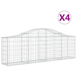 Cestas Vidaxl Schans 4 st 200x30x60 80 cm de hierro galvanizado