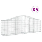 Vidaxl Schans Cestini 5 a volta a volta 200x30x60 80 cm Galvanized Iron