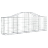 VidaXL Schans baskets 7 st vaulted 200x30x60 80 cm galvanized iron