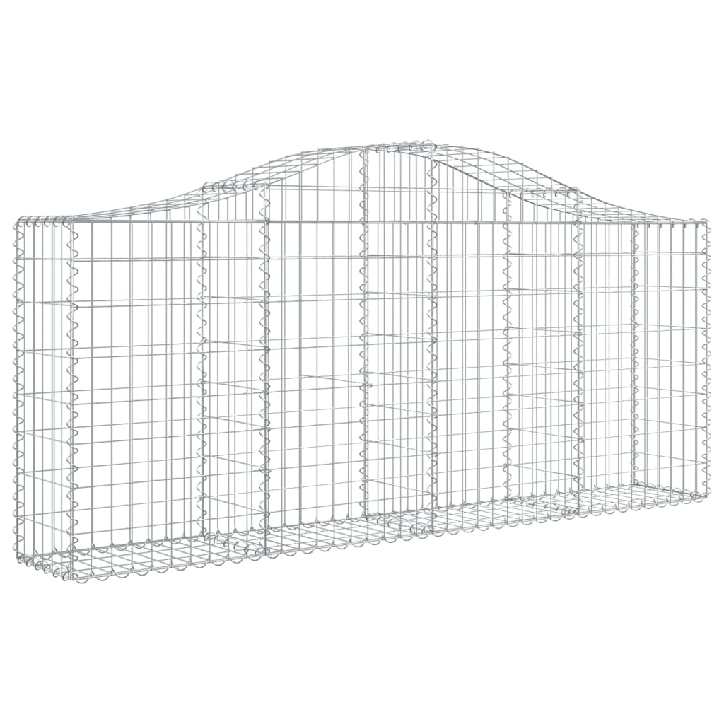 Vidaxl Schans kurver 4 St Vaulted 200x30x80 100 cm galvanisert jern