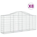 Vidaxl Schloss Kuerf 8 St Vauxed 200x30x80 100 cm galvaniséiert Eisen