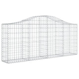 VidaXL Schans baskets 9 st vaulted 200x30x80 100 cm galvanized iron