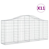 VidaXL Schans baskets 11 st vaulted 200x30x80 100 cm iron