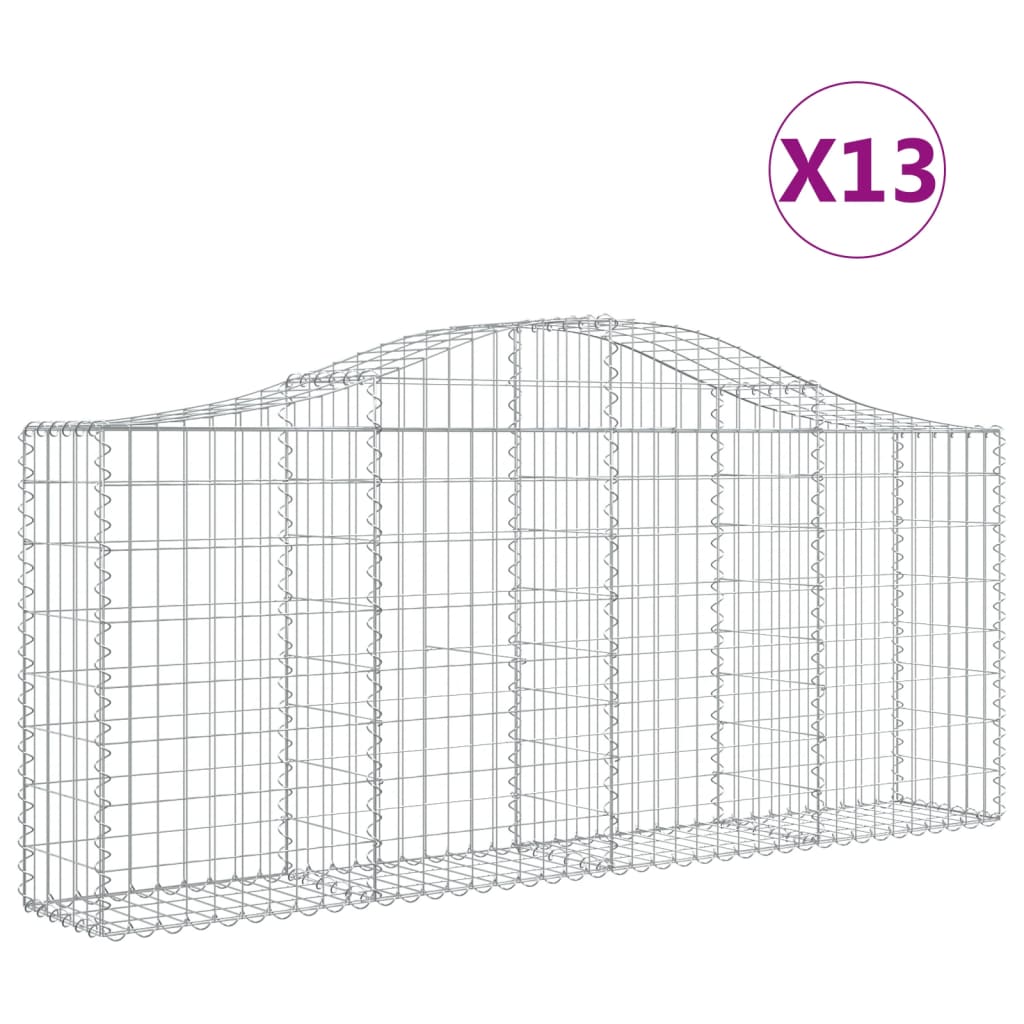 Cestas Vidaxl Schans 13 st 200x30x80 100 cm de hierro