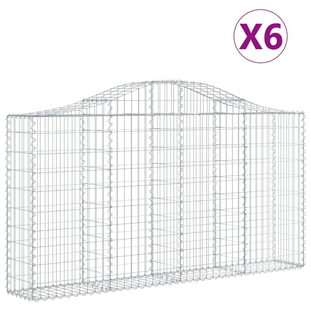 Vidaxl Schans korgar 6 st valvade 200x30x100 120 cm järn