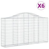 Vidaxl Schans korgar 6 st valvade 200x30x100 120 cm järn