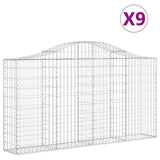 Vidaxl Schainen Kuerf 9 st vaulted 200x30x100 120 cm Eisen