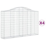 Vidaxl Schiags Kuerf 4 St Vaulted 200x30x120 140 cm Eisen