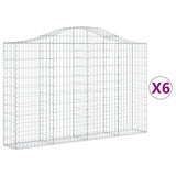 VidaXL Schans baskets 6 st vaulted 200x30x120 140 cm iron