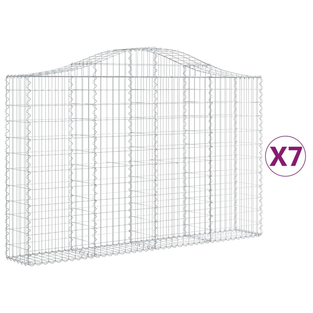 VidaXL Schans baskets 7 st vaulted 200x30x120 140 cm iron