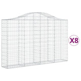 Vidaxl Schans kurver 8 St Vaulted 200x30x120 140 cm jern