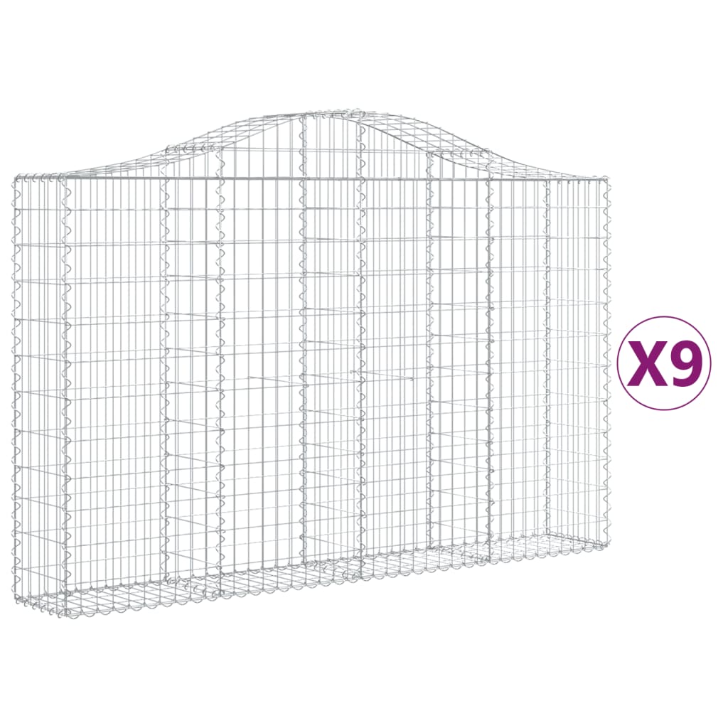 Vidaxl Schans Cestini 9 Stault 200x30x120 140 cm Iron