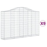 Cestas Vidaxl Schans 9 st 200x30x120 140 cm de hierro