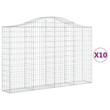 Vidaxl Schans baskets 10 st vaulted 200x30x120 140 cm iron