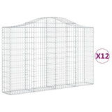 Vidaxl Schans baskets 12 st vaulted 200x30x120 140 cm iron