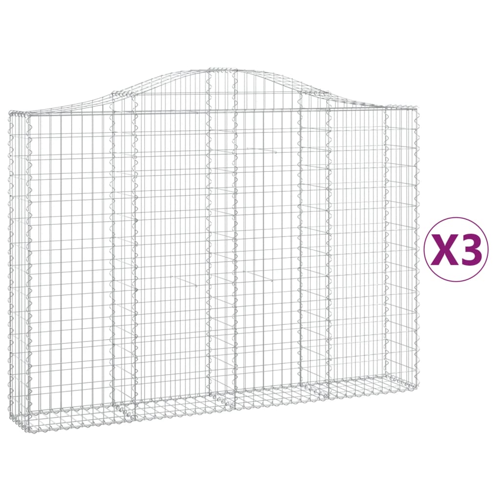 Vidaxl Schans 3 St voltated 200x30x140 160 cm ferro