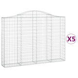 Vidaxl Schans Kosze 5 ST sklepione 200x30x140 160 cm żelazo