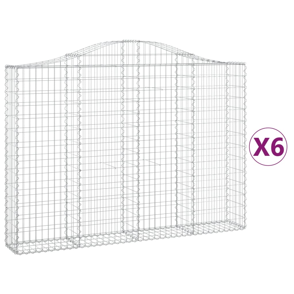 Vidaxl Schans Baskets 6 St Vaulted 200x30x140 160 cm jern