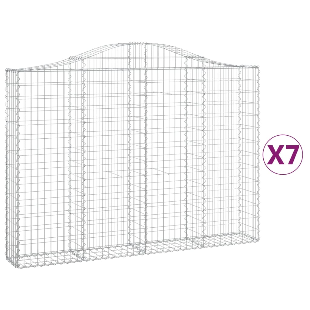 Vidaxl Schans kurver 7 St Vaulted 200x30x140 160 cm jern