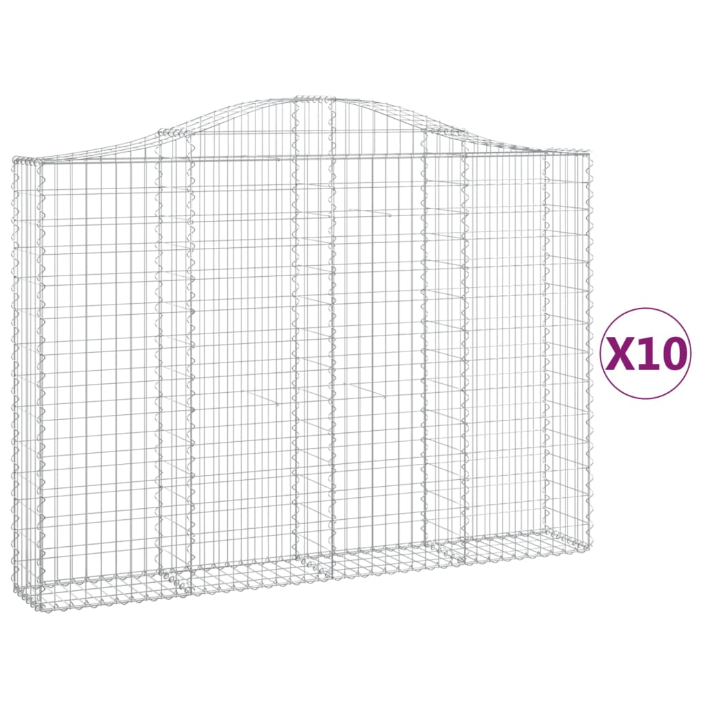 Cestas Vidaxl Schans 10 st 200x30x140 160 cm de hierro