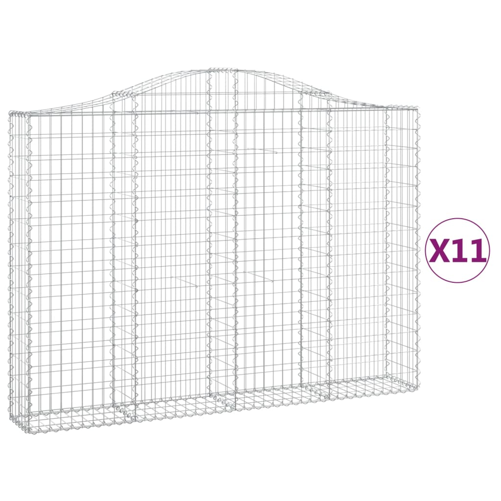 Vidaxl Schans Paniers 11 ST Voûté 200x30x140 160 cm fer