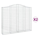 VidaXL Schans baskets 2 ST vaulted 200x30x160 180 cm iron