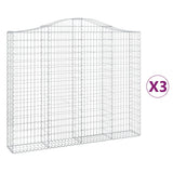 Vidaxl Schans kurver 3 st Vaulted 200x30x160 180 cm jern