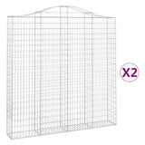 VidaXL Schans baskets 2 ST vaulted 200x30x200 220 cm iron