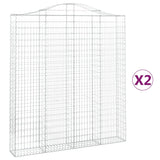 VidaXL Schans baskets 2 ST vaulted 200x30x220 240 cm iron