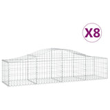 Vidaxl Schans Cesti 8 a volta a volta 200x50x40 60 cm Galvanized Iron