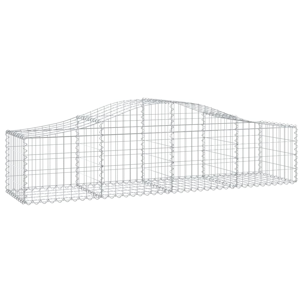 Vidaxl Schans baskets 8 st vaulted 200x50x40 60 cm galvanized iron