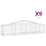 Vidaxl Schans kurver 9 St Vaulted 200x50x40 60 cm galvanisert jern