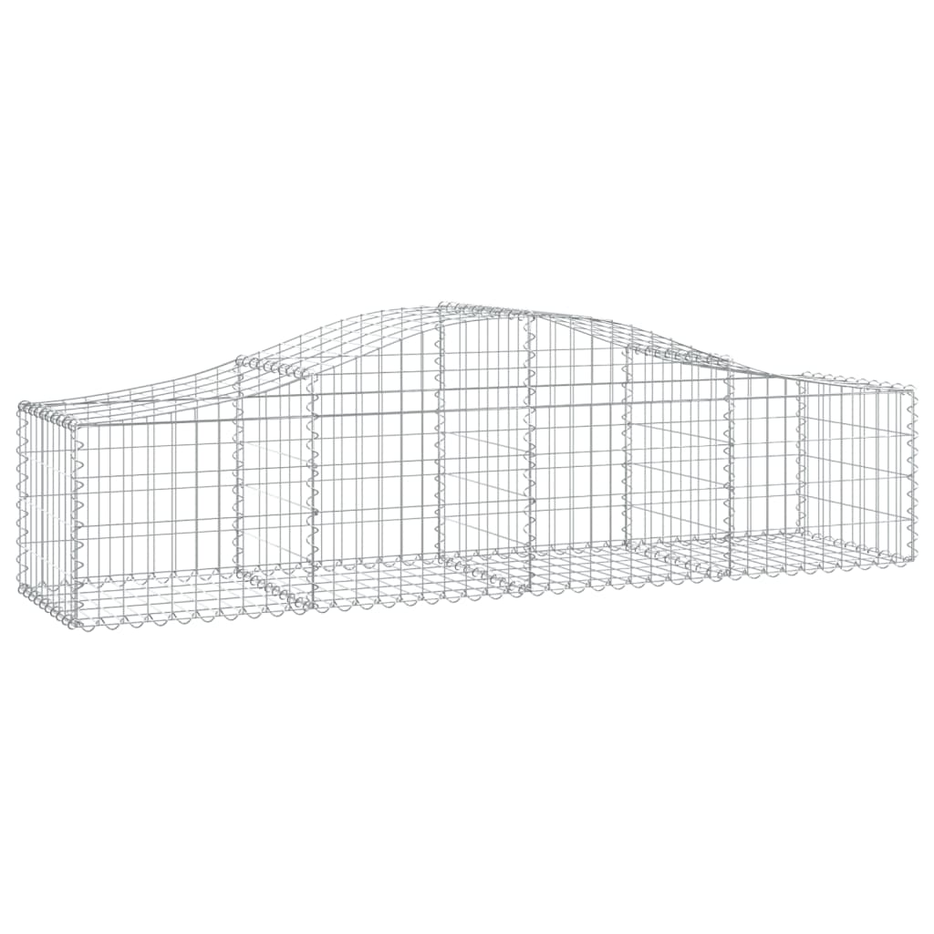 Vidaxl Schans baskets 10 st vaulted 200x50x40 60 cm galvanized iron