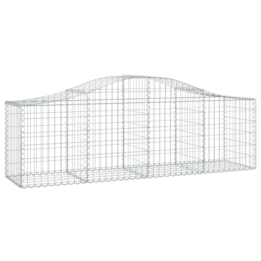 Vidaxl Schans baskets 5 st vaulted 200x50x60 80 cm galvanized iron