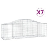 Vidaxl Schans Cesti 7 a volta 200x50x60 80 cm Galvanized Iron