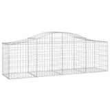 VidaXL Schans baskets 7 st vaulted 200x50x60 80 cm galvanized iron