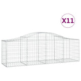 Vidaxl Schans kurver 11 St Vaulted 200x50x60 80 cm galvanisert jern