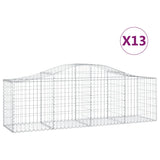 Vidaxl Schans Cestini 13 Stault 200x50x60 80 cm Galvanizzato