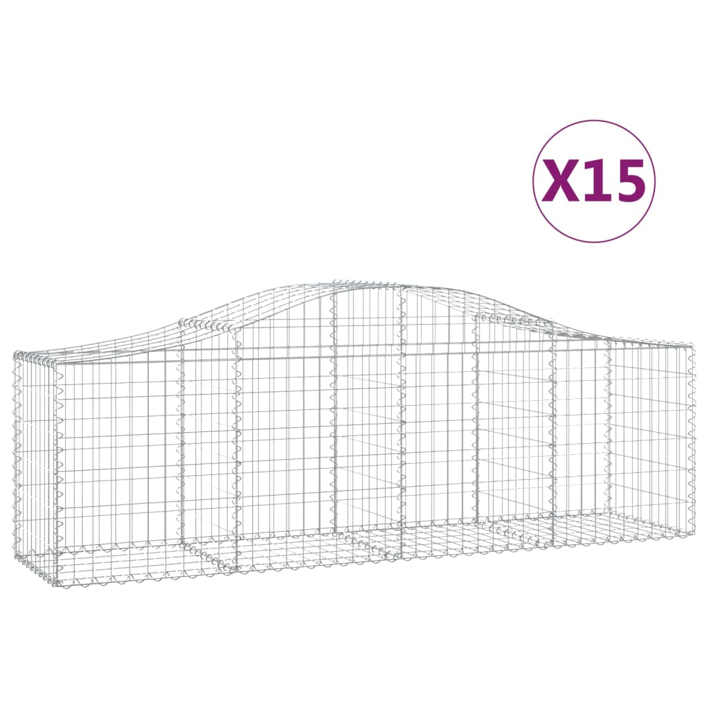 Vidaxl Schiags Kuerf 15 St Vauxed 200x50660 80 cm Galvaniséiert Eisen