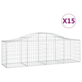 Vidaxl Schans kurver 15 st Vaulted 200x50x60 80 cm galvanisert jern