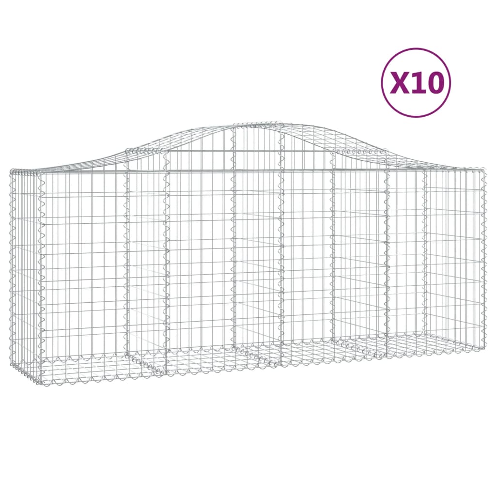 Vidaxl Schans Kosze 10 ST sklepione 200x50x80 100 cm żelazo