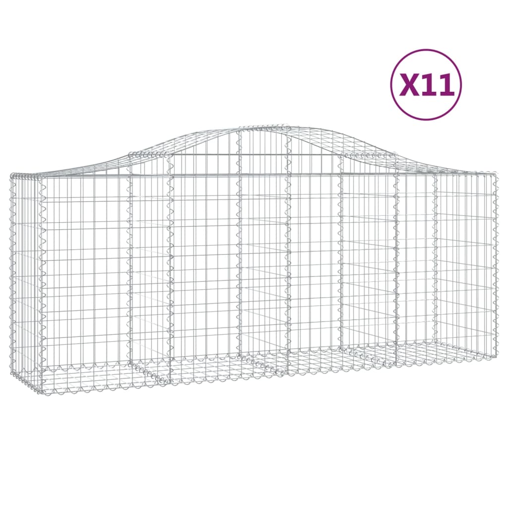 Vidaxl Schans Kosze 11 ST sklepione 200x50x80 100 cm żelazo