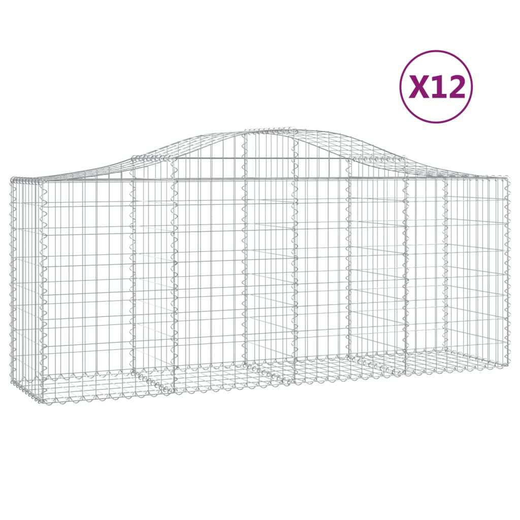 Vidaxl Schans Baskets 12 ST Krancoval 200x50x80 100 cm železo