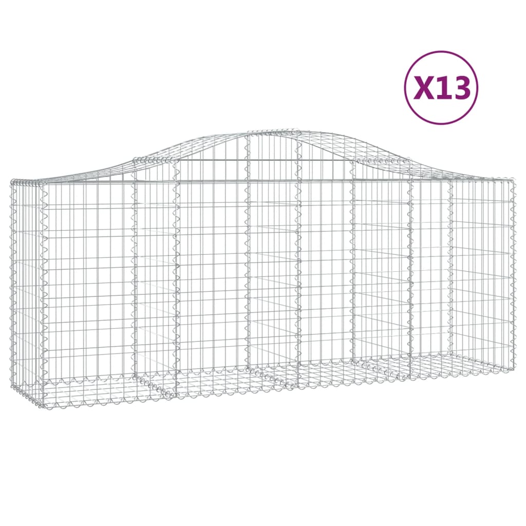 Vidaxl Schans kurver 13 St Vaulted 200x50x80 100 cm jern