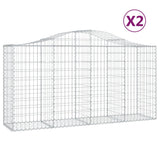 Cestas Vidaxl Schans 2 st 200x50x100 120 cm de hierro