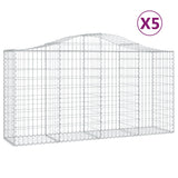 Vidaxl Schans kurve 5 st hvælvede 200x50x100 120 cm jern