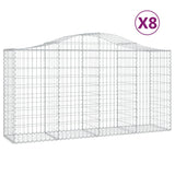 VidaXL Schans baskets 8 st vaulted 200x50x100 120 cm iron