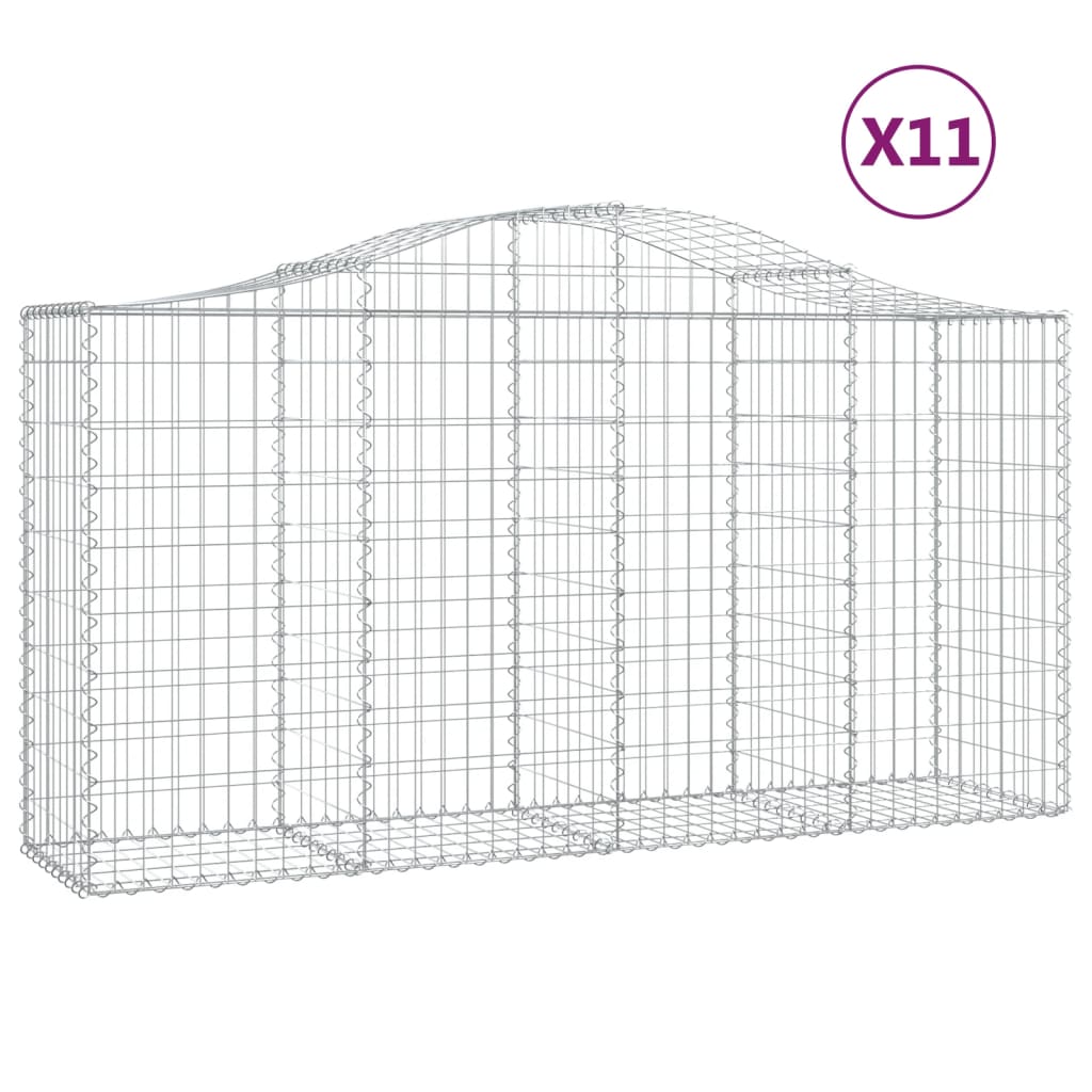 Vidaxl Schans Kosze 11 ST sklepione 200x50x100 120 cm żelazo