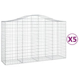 Cestas Vidaxl Schans 5 st 200x50x120 140 cm de hierro